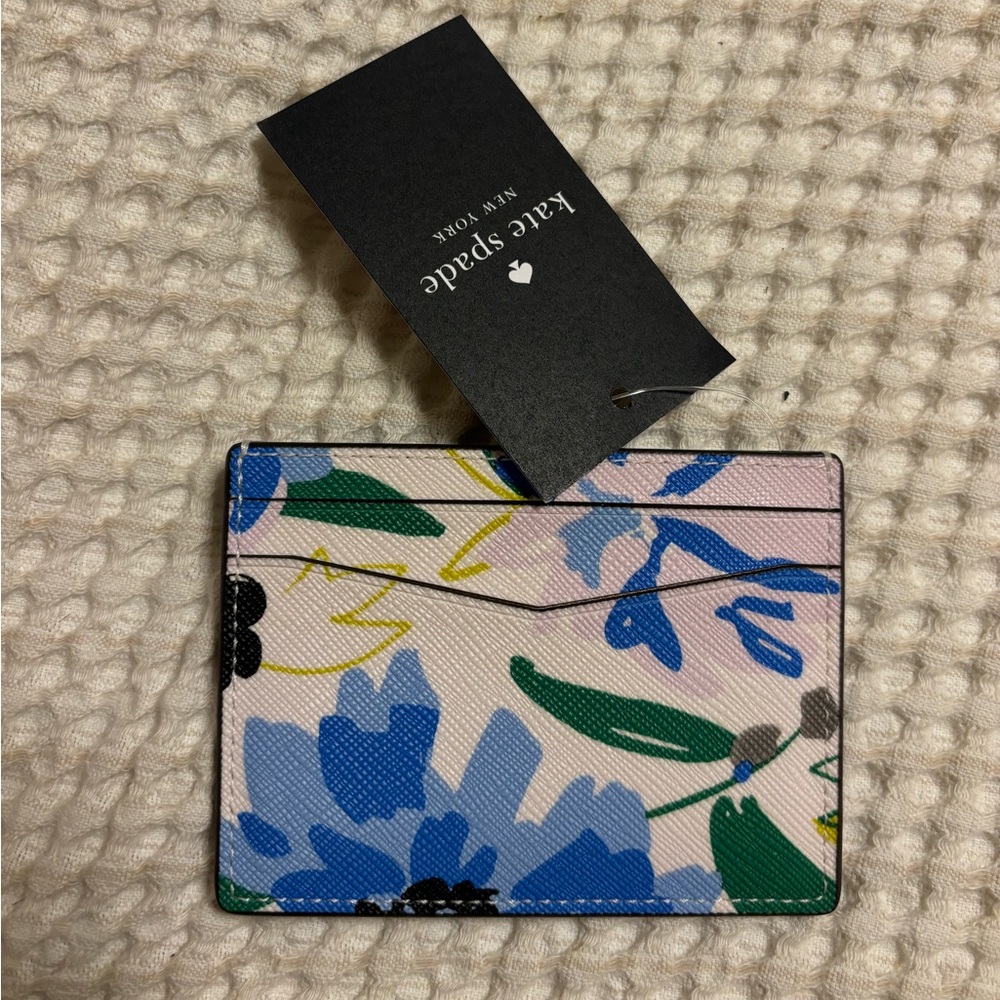 NWT Kate Spade New York staci festival floral leather card holder - Picture 4 of 4